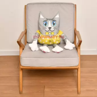 Мягкая игрушка Кот в желтой жилетке